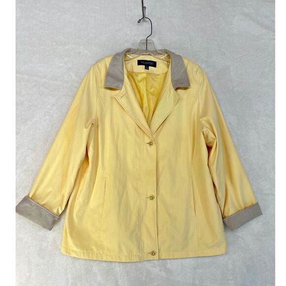 Yellow Womens XL Jacket Spring Parka Buttery Soft Microfiber by FS Limited - Picture 1 of 16